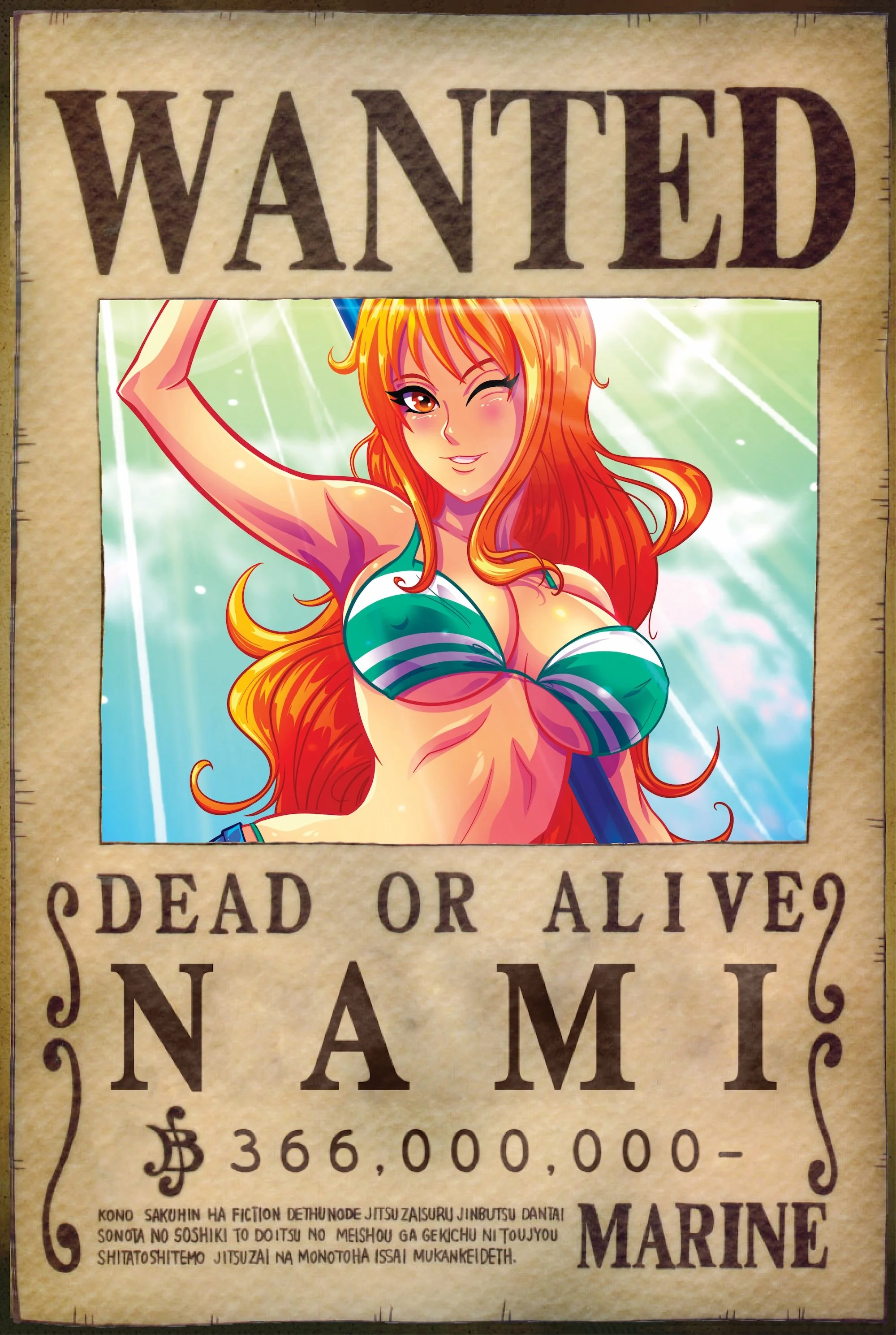 Nami Wanted Poster — Jeremy Provost Nami Wanted Poster — Jeremy Provost